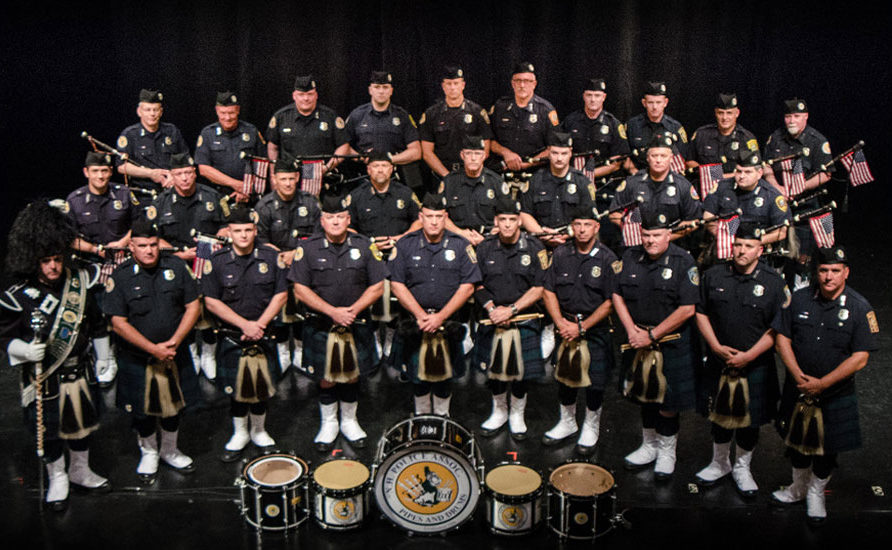 Image of the Full New Hampshire Police Association Pipes and Drums band